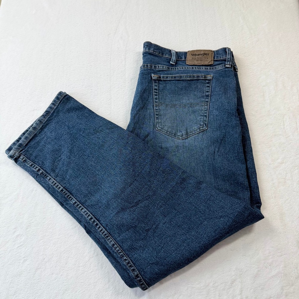 Wrangler‎ Authentics Straight Leg Mens Jeans 38x29 Blue Good Classic Denim - Picture 9 of 13